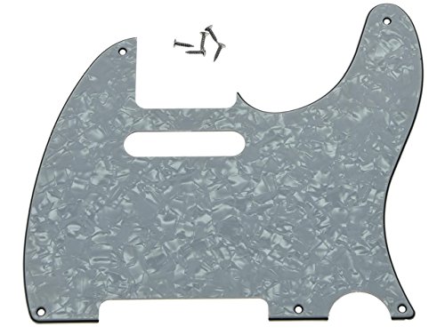 KAISH 5 Hole Vintage Tele Guitar Pickguard Scratch Plate fits USA/Mexican Fender Telecaster White Pearl