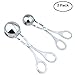 IMEIJU 2 PCS None-Stick, Stainless Steel Meat Baller, Cake Pop Meatball Maker Ice Tongs, Cookie Dough Scoop for Kitchen. (1.78