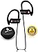 Joyful Heart Wireless Headphones Bluetooth Earbuds - Waterproof Sports Headset with Microphone, JH-800 Noise Cancelling Earphone for Running and Workout, 8 Hour Battery, Black-White
