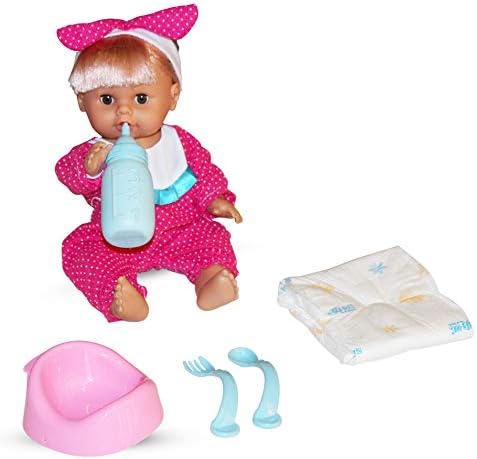 Akshat Baby Doll with Hair Electric Baby Doll for Boys and Girls (Red, Blue, Pink, White)