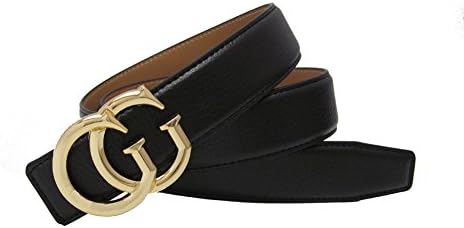 PACDE Western Women Leather Belt Casual Retro G Buckle Belt Lady Leather Belt Gift with Jeans