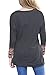 Ours Women's Long Sleeve Round Neck Patchwork Casual Loose Tunic Sweatshirt Tops (S,Black)