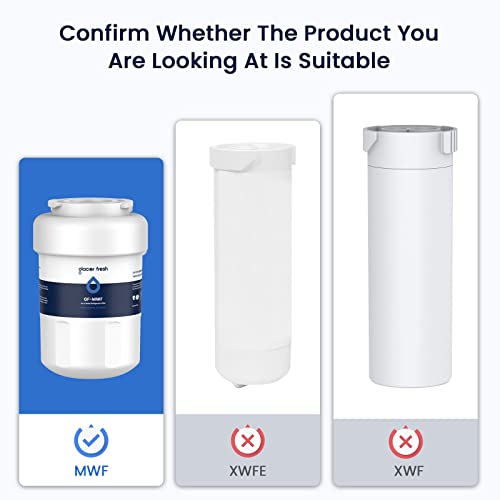 GLACIER FRESH MWF Water Filters for GE Refrigerators, NSF 42