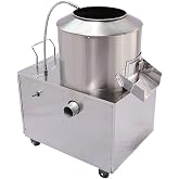 1500W Commercial Potato Peeler SS430 Stainless Steel | 485 lbs/H Capacity, Commercial Use, Heavy Duty, Electric Powered, Stainless Steel Body