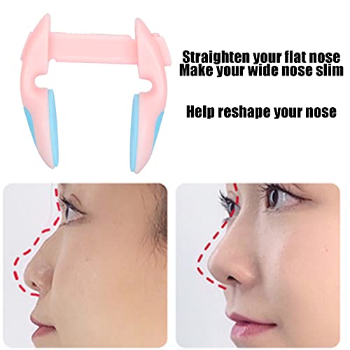 Nose Up Lifting Clip, Adjustable Nose Beauty Clip, Silicone Nose Shaper Lifter, Nose Beauty Corrector, Nasal Constrictor, Nose Bridge Straightener(pink)