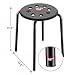 Yaheetech 17.3in Height Portable Plastic Stools Backless Round Top Kitchen Home, Garden & Living Pack of 5 Black
