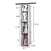 Kntiwiwo 4 Shelves Hanging Handbag Purse Organizer Storage Purses Handbags Closet Purse Holder Handbags Organizer Purse Closet Organizers Storage with Clear PVC Window Pocket (Grey)