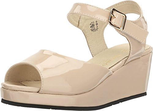 Pazitos Girl's Peep Toe Platform (Little Kid/Big Kid) Au Natural Shoe