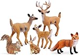 UANDME Forest Animals Figures, Woodland Creatures Figurines, Miniature Toys Cake Toppers