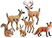 UANDME Forest Animals Figures, Woodland Creatures Figurines, Miniature Toys Cake Toppers primary