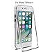 Diaxbest for iPhone 7 Case,iPhone 8 Case,Ultra Slim Magnetic Adsorption Metal Case, Hard Clear Tempered Glass Back Cover Support Wireless Charging Compatible with iPhone 7/8 (4.7 inch) (Clear White)