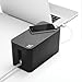 Bluelounge CableBox Mini Cable Management with Small Surge Protector, Black (CBM-BL)