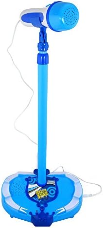 Kids Toy Karaoke Microphone Blue Color Musical Lights And Musical Sounds