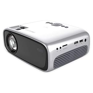 Philips NeoPix Easy, Mini Projector, 80-inch beeldscherm, ingebouwde mediaspeler, HDMI, USB, microSD, 3,5 mm audio…