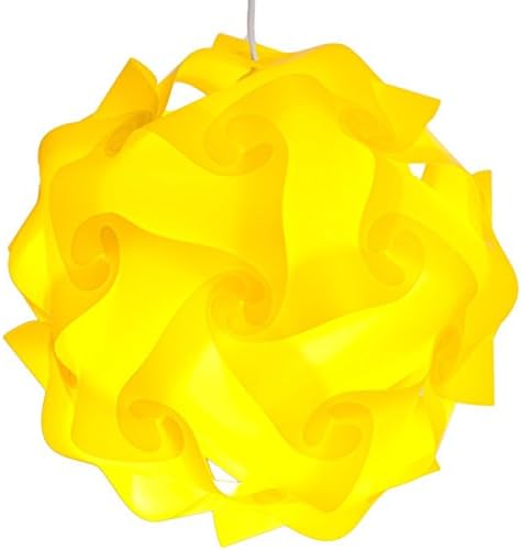 Lightingsky IQ Lamp Shade Toy Self DIY Assembled Puzzle Lights for Room Decoration (Yellow, M-10 inch)