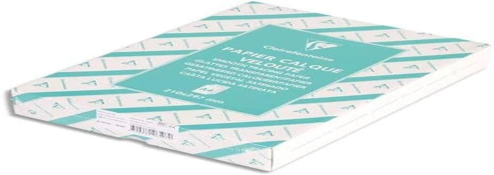 Clairefontaine - Ref 96507C - Tracing Paper (500 Sheets) - A4 Sized, 90/95g, High Transparency, Smooth Surface, Acid Free, Printable - Suitable for Ink, Marker & Pencil