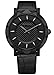 TOMORO Slim Eclipse Luxury Men Watch Japan Quartz Brass Case Leather Ultra Thin Black Casual Clock