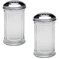SET of 2 - 12 Oz. (Ounce) Multi-purpose Spice Seasoning Grated Cheese Shaker Retro Dispenser, Glass Jar, Perforated Stainless Steel Lid
