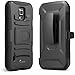 Galaxy S5 Active Case, i-Blason Prime Series Dual Layer Holster Case with Kickstand and Locking Belt Swivel Clip for Samsung Galaxy S5 Active [Will Not Fit the Regular Galaxy S5 i9600] (Black)