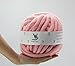 Merino Wool Super Chunky Yarn- Bulky Roving Yarn for Finger Knitting,Crocheting Felting,Making Rugs Blanket and Crafts by FLORAKNIT (Pale Pink, Chunky-40mm-1.1LB)