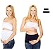 Maternity Fit, Bamboo Belly Band with Waist Extenders for All Stages of Pregnancy, 3-4 items (Small, Black and White)