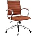 Modway Jive Ribbed, Mid Back Office Chair, Terracotta