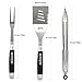 EOYIZW 3-Piece Grill Tool Set, Stainless Steel Grilling Tools Set, Heavy Duty BBQ Accessories: Extra Thick Barbecue Utensils Spatula, Fork, Tongs