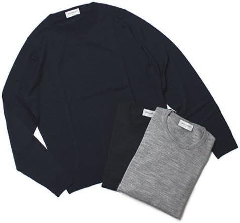 Amazon アウトレット品 ジョンスメドレー 国内正規品 A35 New Basic 30g ウール クルーネック セーター L Hepburn Smoke セーター 通販