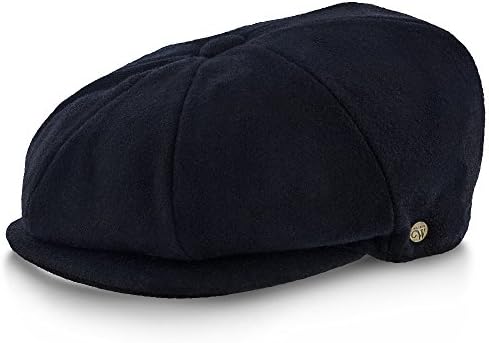 Shelby - Walrus Hats Navy Wool Blend 8 Panel Newsboy Cap