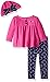 Gerber Baby 3 Piece Micro Fleece Top, Pant and Cap Set, hearts, 3-6 Months