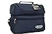 Adult Insulated Lunch Bag by UrbanFlex – Reusable, Dual Zipper Ultra Insulated Compartments for Hot & Cold, Mesh Pockets, Shoulder Strap –Cooler for Travel, School, Camping, Outings(Navy Blue)