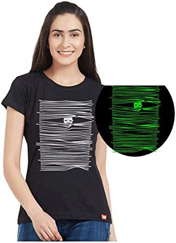 Melcom Cotton Glow in Dark T Shirt for Women