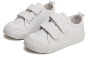 Cozystep Toddler Boys Girls Slip On Canvas Sneakers Cartoon Dinasour Printed Little Kid Unisex Adjustable Strap Walking Shoes Lazy Shoes with Hook and Loops