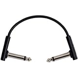RockBoard PC-F-10 FLAT Patch Cable black, 2x w/right angle - 10 cm