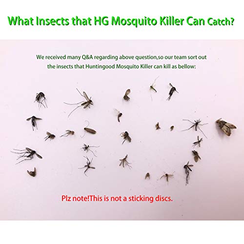 Huntingood Electric Mosquito Insect Killer/Bug Zapper with 360 Degrees LED Trap Lamp for Indoor(White)