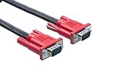 DTECH Full HD 1080P Computer Monitor VGA Cable 10 Feet with Dual Ferrite Cores Standard 15 Pin Male to Male VGA Wire