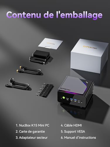 GMKtec K15 AI Mini PC Oculink with Intel Core Ultra 5 125U Processor, Barebones No RAM/SSD/OS, Desktop AI Boost, 3X M.2 2280 Storage Expansion, Dual NIC 2.5GbE, HDMI 2.1, USB4