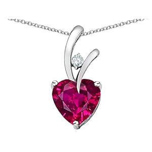 Star K Choice of 10k Gold or Sterling Silver Heart Shape 8mm Endless Love Pendant Necklace