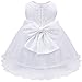 iEFiEL Baby Girls Lace Baptism Flower Dress Wedding Pegeant Tutu White 3-6 Months
