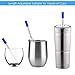 Portable Reusable Drinking Straws, WEBSUN 2 Pack Telescopic Travel Stainless Steel Drinking Straws with Keychain Cases & Cleaning Brush