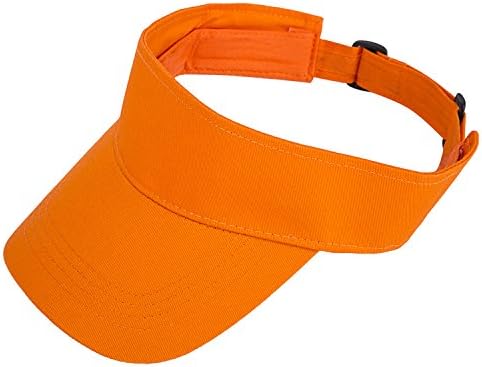 TARTINY Unisex Premium Visor Cap - Lightweight & Comfortable Sun Protector Hat - Ideal For Sports & Outdoor Activities - Stylish & Elegant Design For Everyone(Orange)