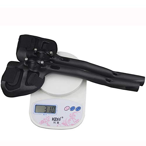 Opera Bike Rest Handlebar 3 K Full Carbon Bike Aero Bars Tri Bars for Mountain Bike and Road Bike Gray Bicycle TT Handlebar Grabber Style Bicycle Relaxation Handle for Triathlon and Time Trial Bikes