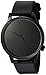KOMONO Winston Stainless Steel Japanese-Quartz Watch with Leather Strap, Black, 20 (Model: KOM-W2890)
