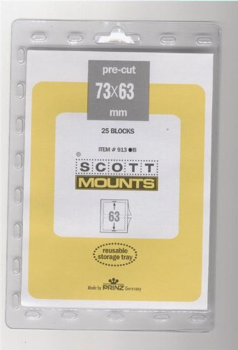 Scott or Prinz 73X63 BLACK Stamp Mounts SCOTT # 913B