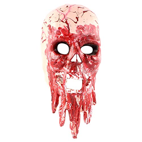Walking Dead Full Head Mask, Scary Latex Mask, Novelty Zombie Costume Party Rubber Latex Mask for Halloween
