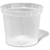 rePotme 4 inch Orchid Pot 3 Pack - Slotted Orchid Pots with Holes for Repotting (Crystal Clear)