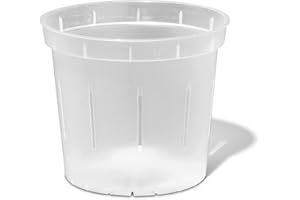 rePotme 4 inch Orchid Pot 3 Pack - Slotted Orchid Pots with Holes for Repotting (Crystal Clear)