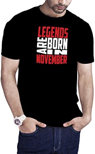 Cali Dreamers Men's Legends Are Born In November birthday t-shirt black