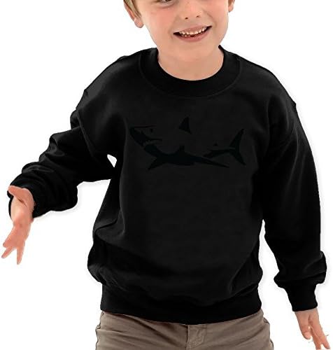 Great White Shark Attack Kawaii Cotton O-Neck Pullover Hoddies Sweatshirts For Kid Child Boys Girls