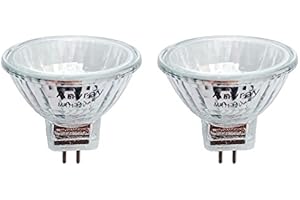 Anyray (2-Bulbs) Clear MR11 +C 12Volt 10Watt Precision Halogen Reflector Fiber Optic Light Bulb 10W 12V 10-Watts